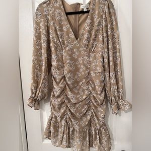 Boutique Floral Long Sleeve Mini Dress